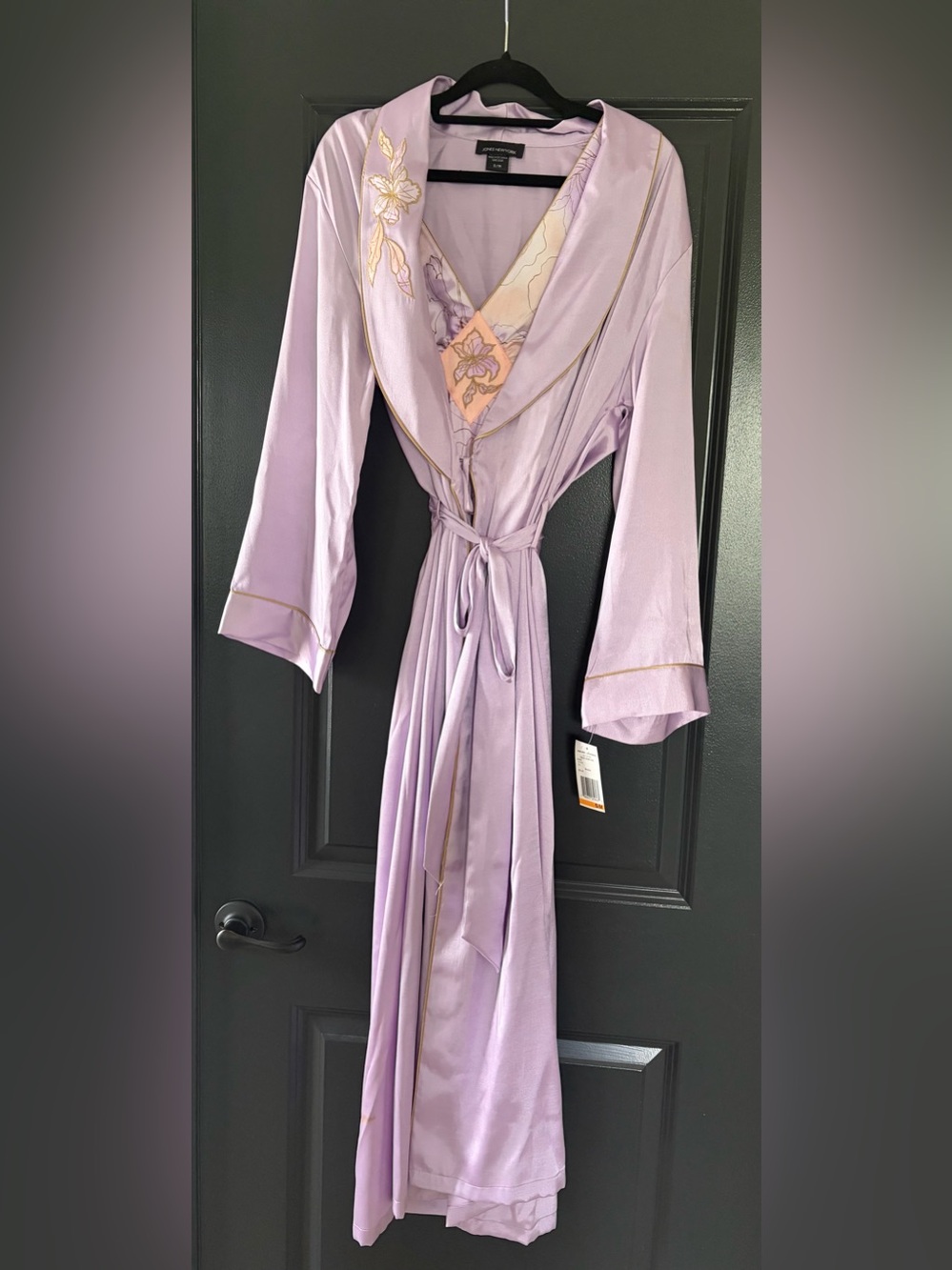 NWT Jones New York Intimates 
2 piece Satin Embroidered Long Robe w/ gown